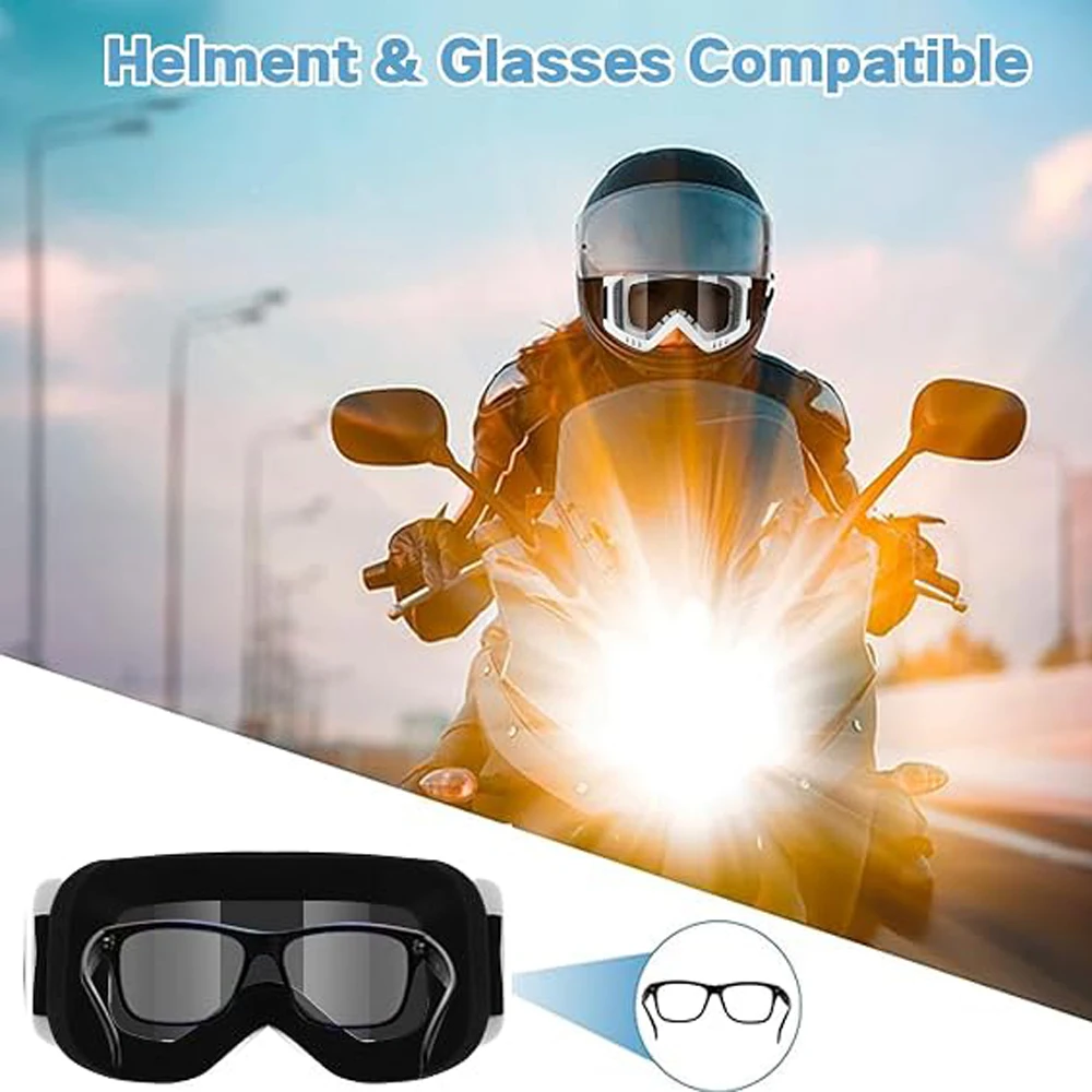 Motorcycle Goggles, Outdoor Off-Road Use, Blocks Sand and Wind, Resists UV Rays, High-Definition Vision