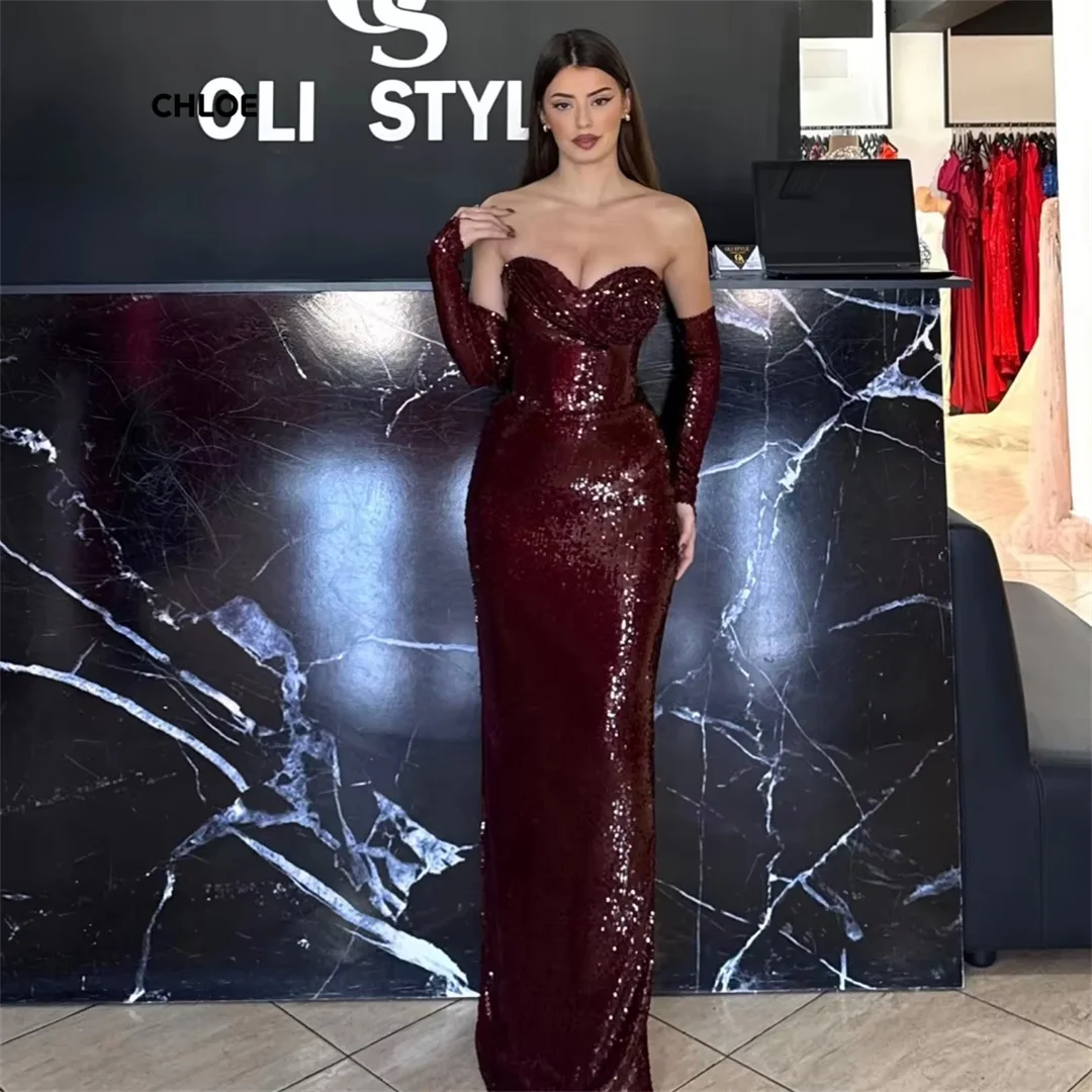 Robes de bal de luxe à épaules dénudées, robes de soirée élégantes, sur mesure, queue de poisson, manches courtes, robe de bal, 2025