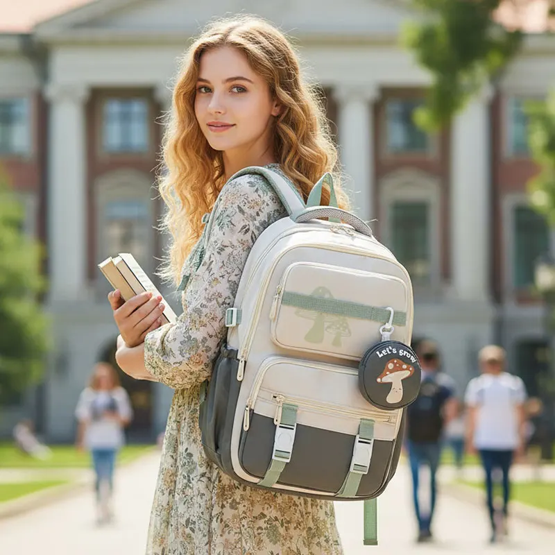 Tas Ransel Wanita Baru Model Fashion Kapasitas Besar Tas Sekolah Remaja Tas Sekolah Kuliah Wanita Ransel Sekolah Ringan Tas Ransel Travel