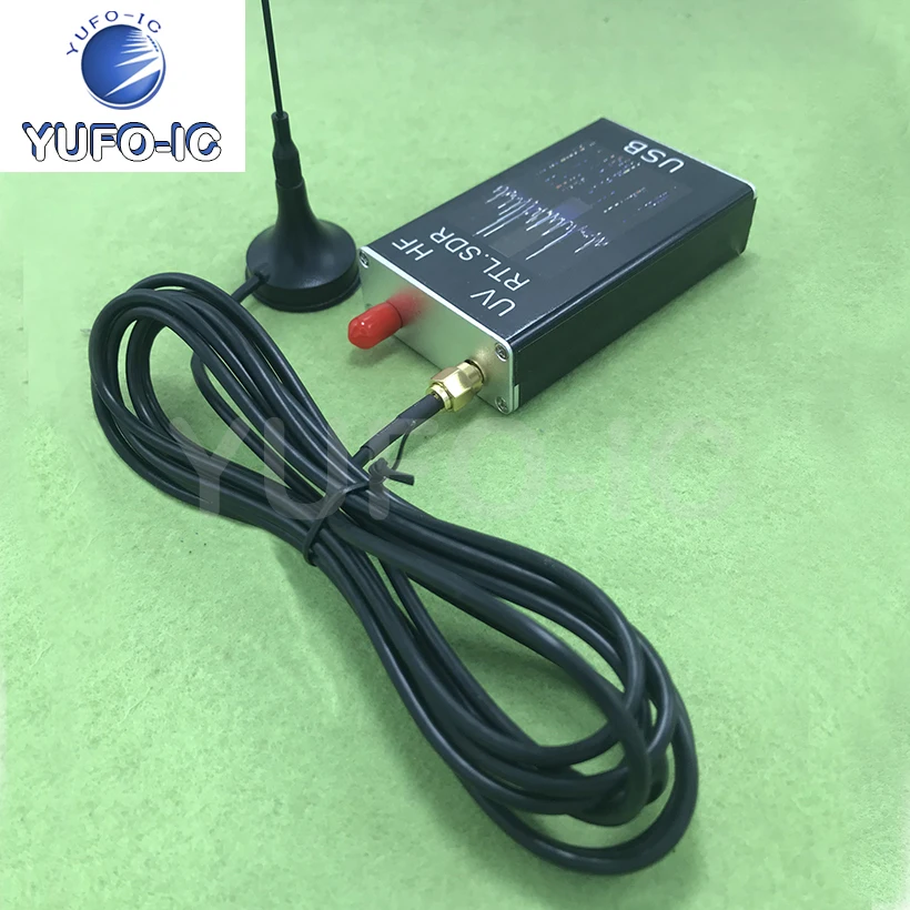 Free Ship 1pcs 100KHz-1.7GHz Software-Defined Radio All Band RTL-SDR Receiver Aviation Shortwave Broadband