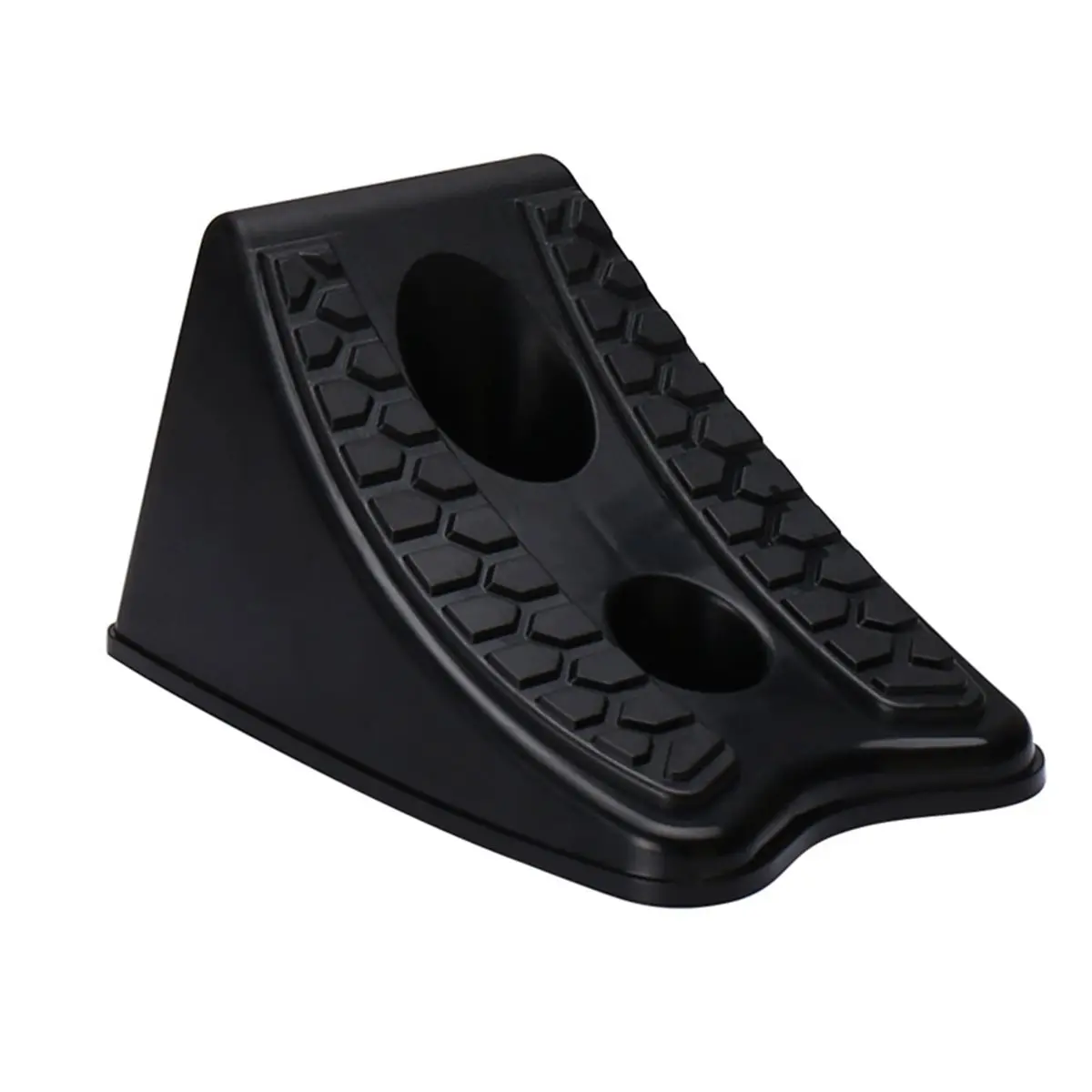 Compatible 1 Pair Heavy Duty Wheel Chock Anti-Slip Vehicle Parking Stop Block for Car, Truck & Trailer