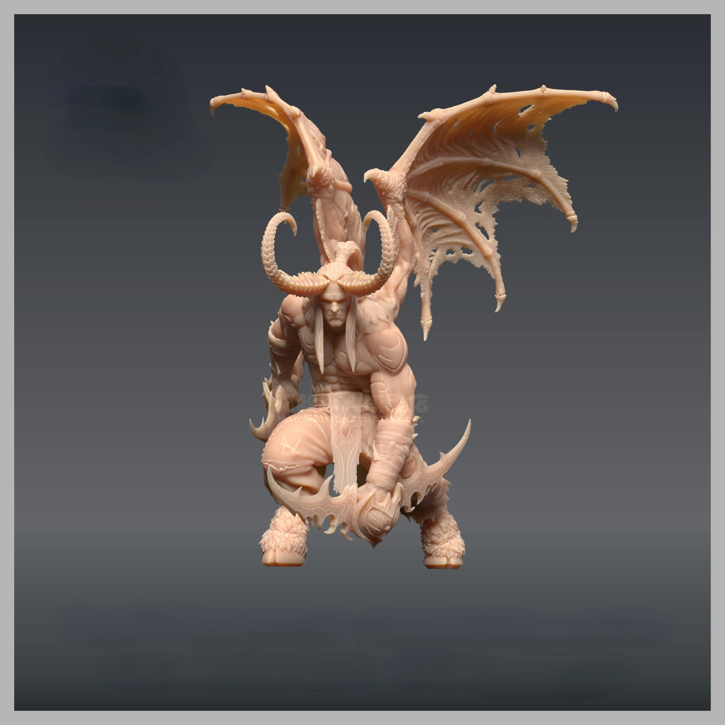 Game Anime peripheral figure WOW Illidan Stormrage 1:43/Other size Colorless model hand do Hobby DIY toys