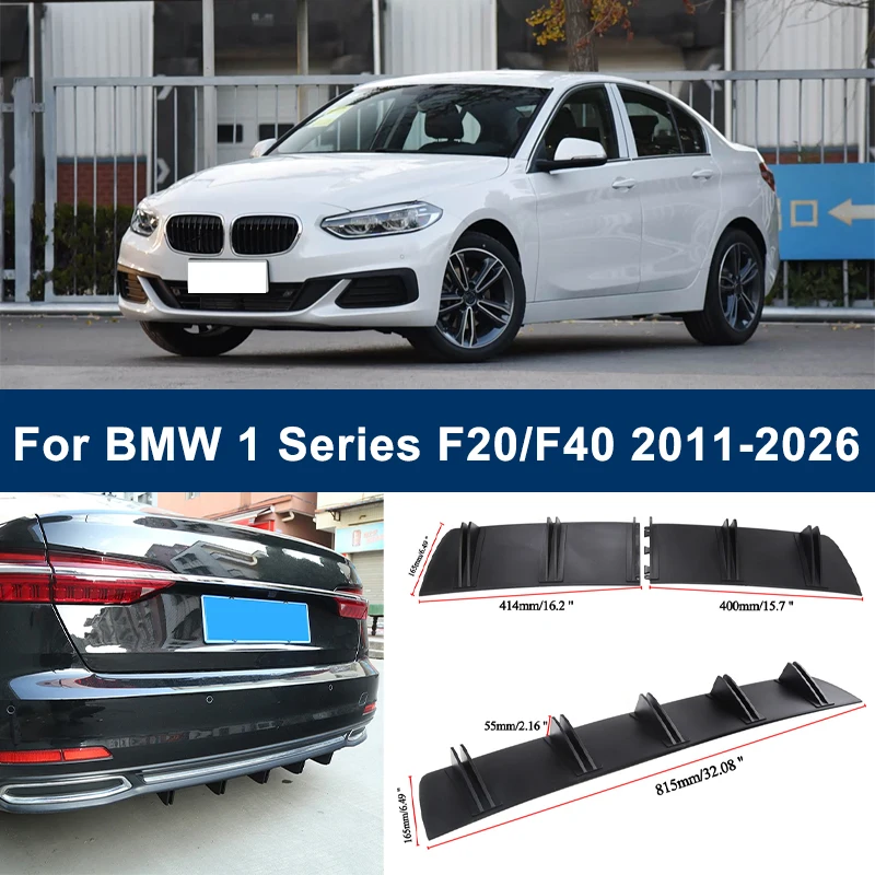 

2-Segment Shark Fin Rear Diffuser For BMW 1 Series F20 F40 2011-2026 2012 Rear Bumper Lip Splitter Chassis Spoiler Tuning Parts