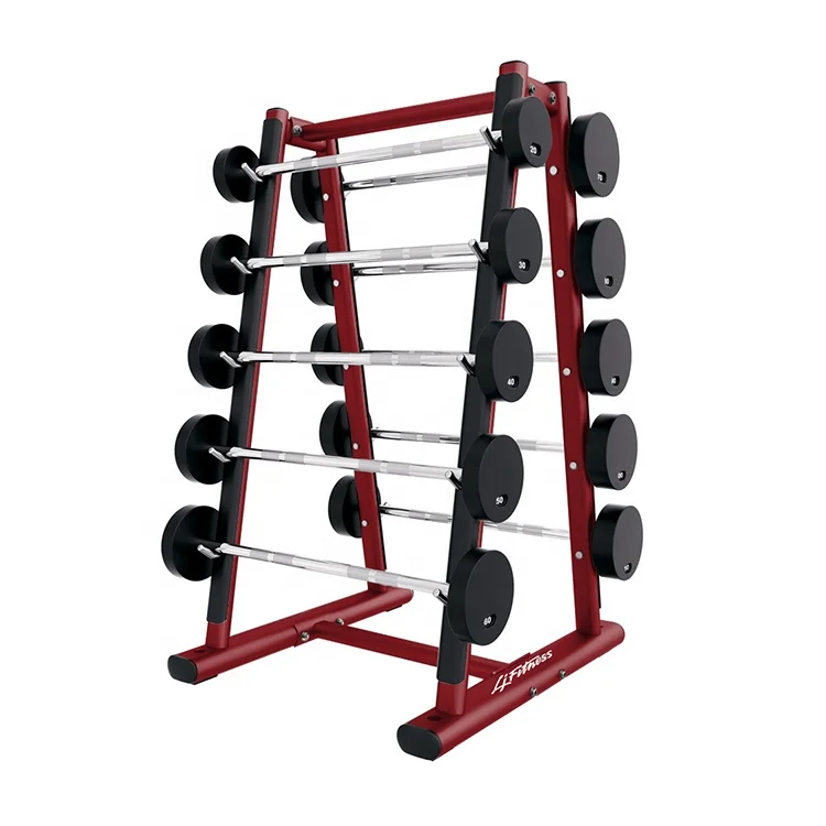 Commercial Fixed single side barbell rack gym barbell short storage bar racks