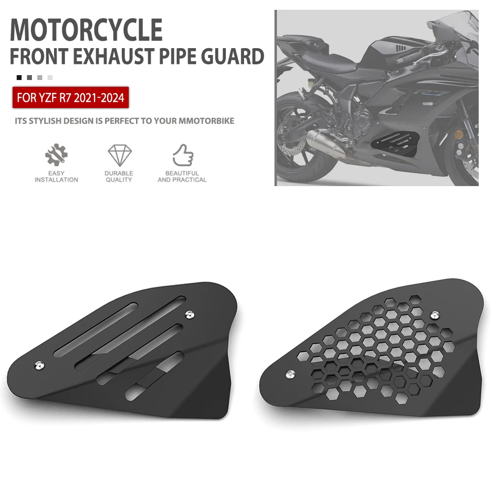 

For Yamaha YZF R7 YZFR7 YZF-R7 2021 2022 2023 2024 Motorcycle Front Exhaust Pipe Guards Protection Accessories Parts