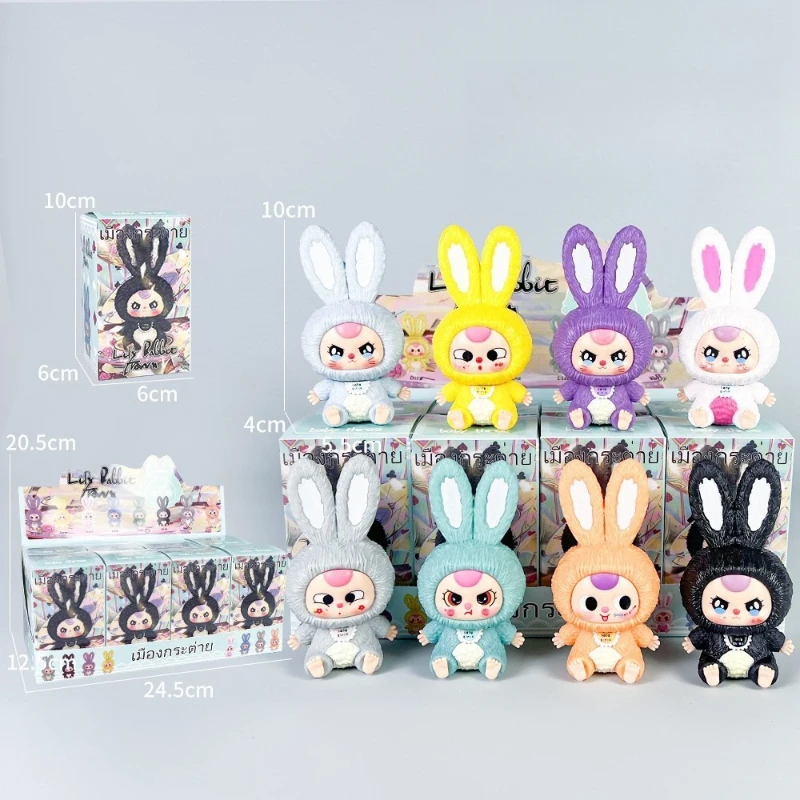 Decorazione da tavolo bambola figurine di 3 anni coniglio elfo gatto serie giocattolo alla moda figurine scatola cieca bambola macchina regalo ornamento