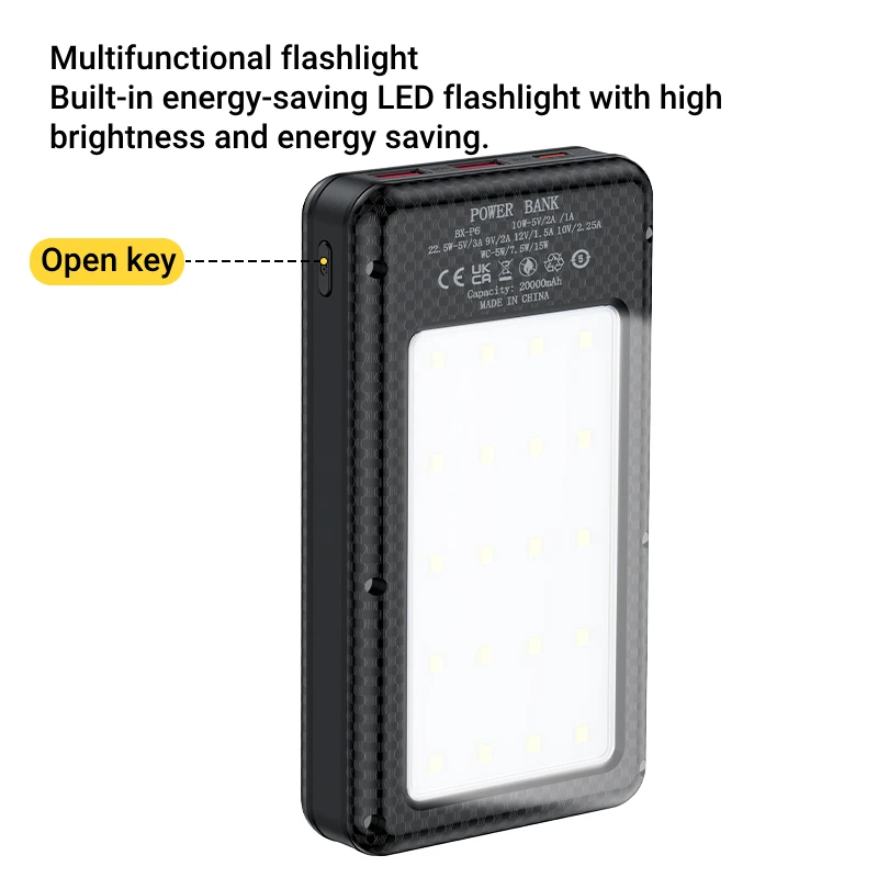 6*18650 Batterij DIY Power Bank Case Dual USB Batterijhouder Opbergdoos Telefoon 10W Opladen Noodgebruik met Campingverlichting