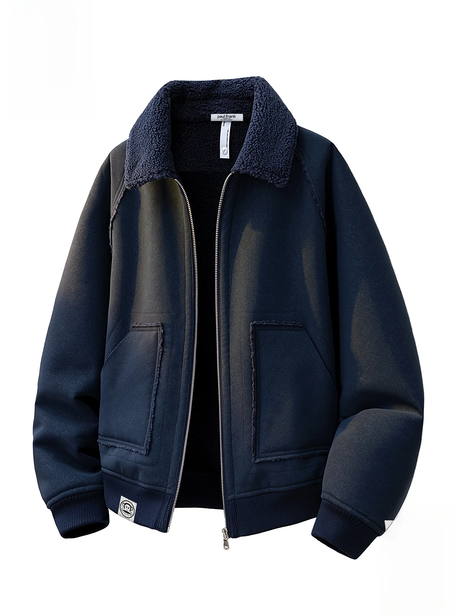 

PaulFrank Winter New Sle Fur And Leather Jaet Fce Lined Trendy Loose Collar Monkey Jaet Warmth Outerwear Coat