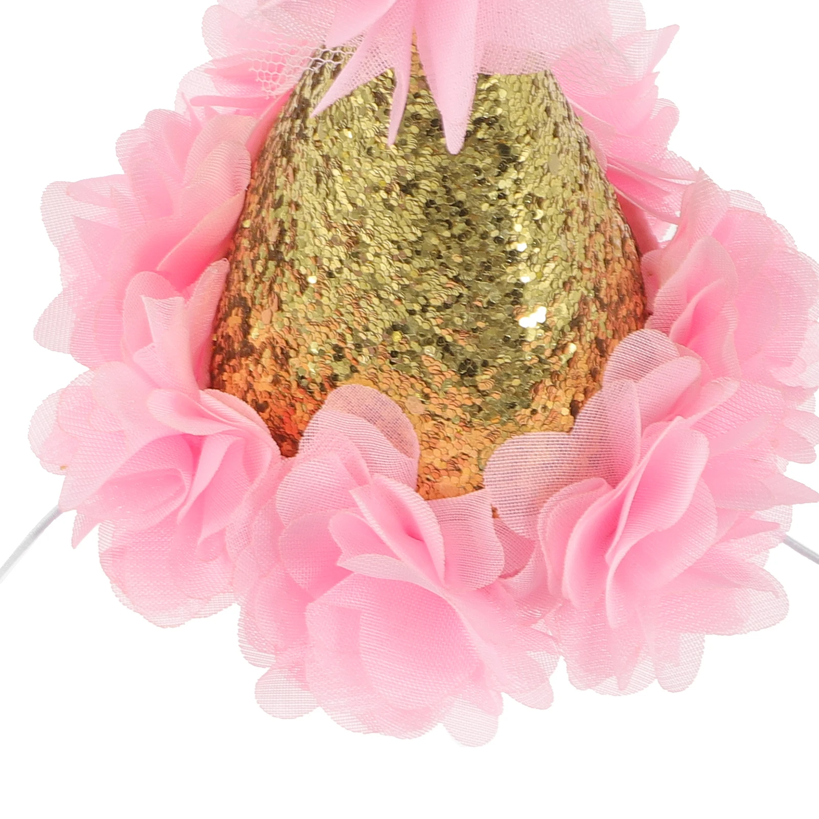 

2pcs Princess Hats Birthday Cone Kids Party Toddler Baby Pink Purple Headwear Reusable Celebration Decorative