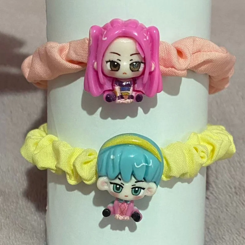 6 قطع من ربطات الشعر الكرتونية من Devil Hunter، حوامل ذيل حصان متينة للنساء والفتيات، أربطة مطاطية ناعمة قابلة للتمدد، إكسسوارات للشعر