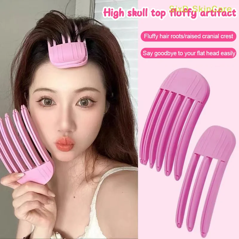 Novo cuidado do cabelo raízes natural fofo grampo de cabelo sem calor plástico modelador de cabelo torção estilo ferramentas diy 3/ 6 dentes pente ferramenta de fluffiness