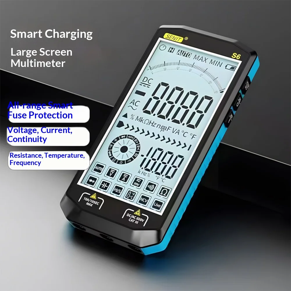 

SENIT S6 6000 Counts Smart Digital Multimeter Pen Type NCV Tester Auto-Ranging Backlight & Flashlight