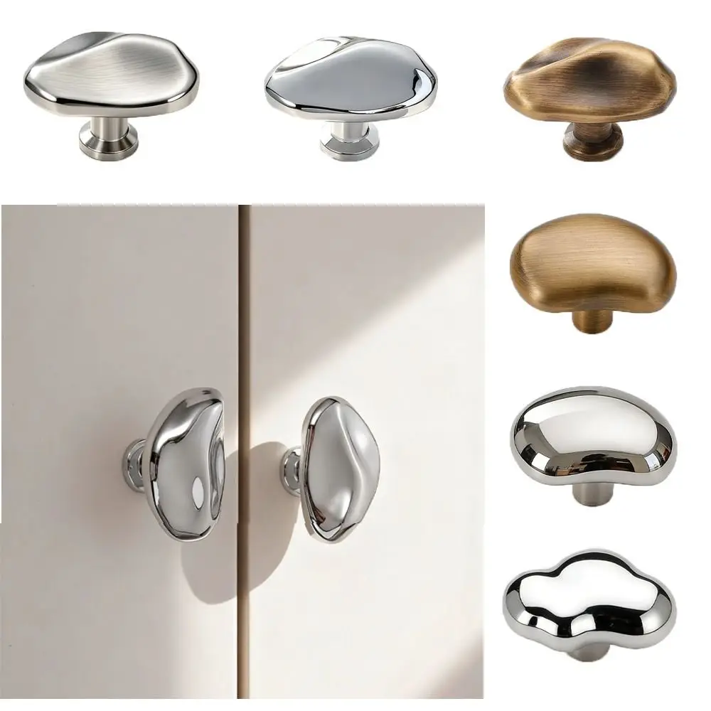 Zinc Alloy Cabinet Handles Gold/Silver Solid Drawer Knobs Antique Style Nordic Vintage Furniture Handles Furniture Hardware