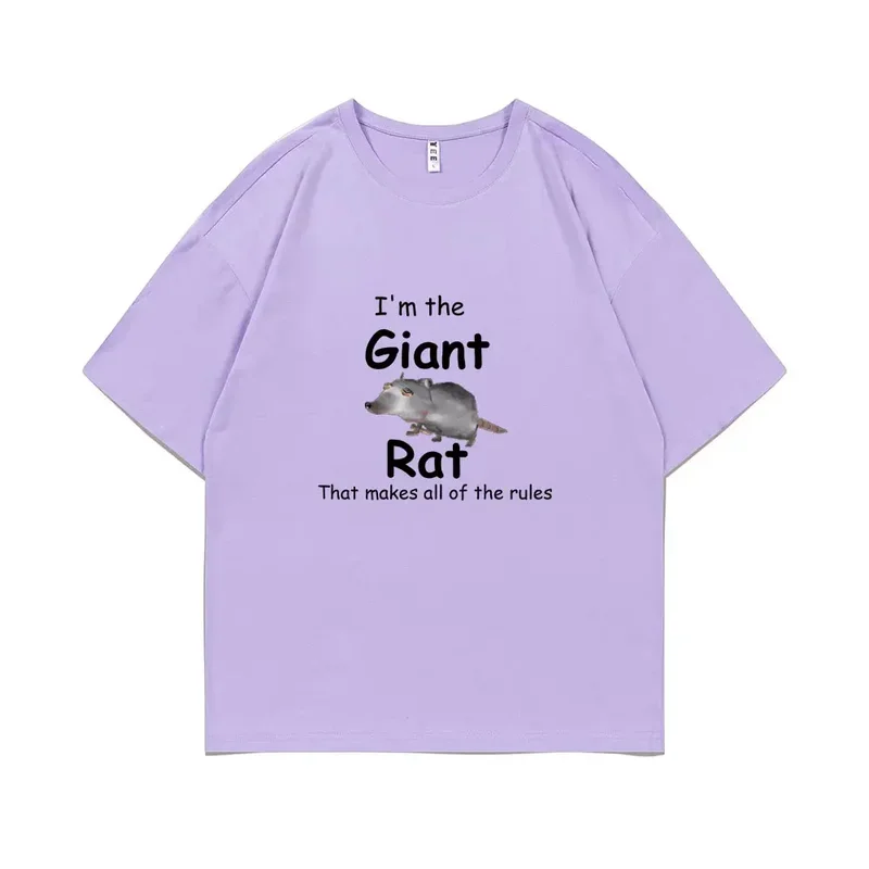 Camiseta estampada de película I'm The Giant Rat para hombre y mujer, camisetas con estampado de todas las reglas, camiseta informal de moda de verano