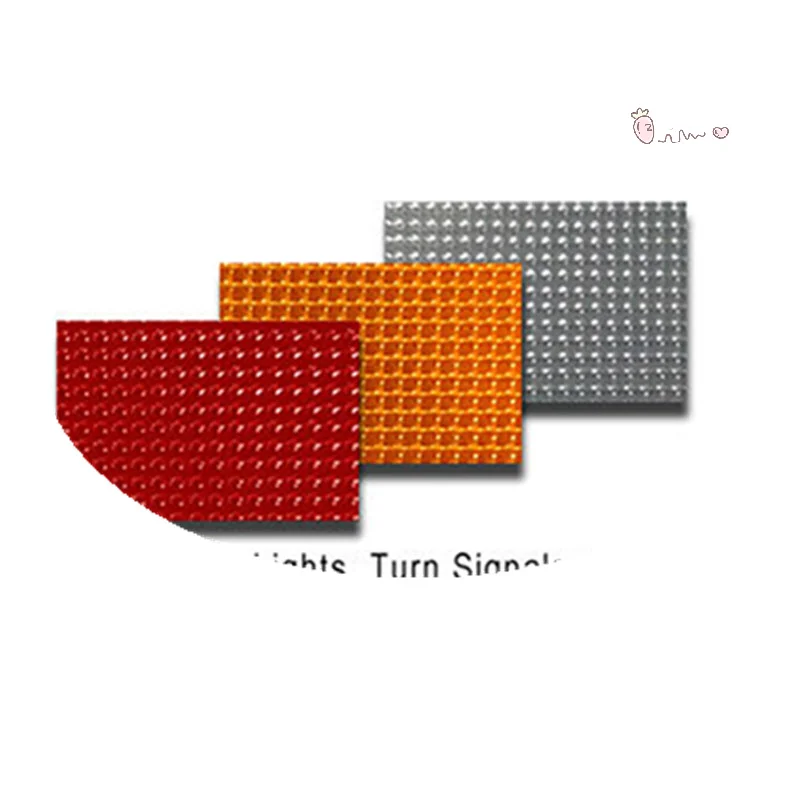 

3Pcs Car Auto Lens Repair Kit DIY Grid Pattern Headlight Taillight Repair Tool Set Lights Crack Repair Film Red Amber Yellow