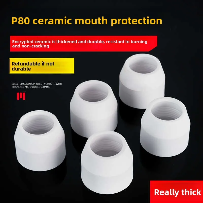 10pcs p80 retaining cap ceramic cup protective shield/cap and electrode for P80 Plasma Cutting Nozzle torch