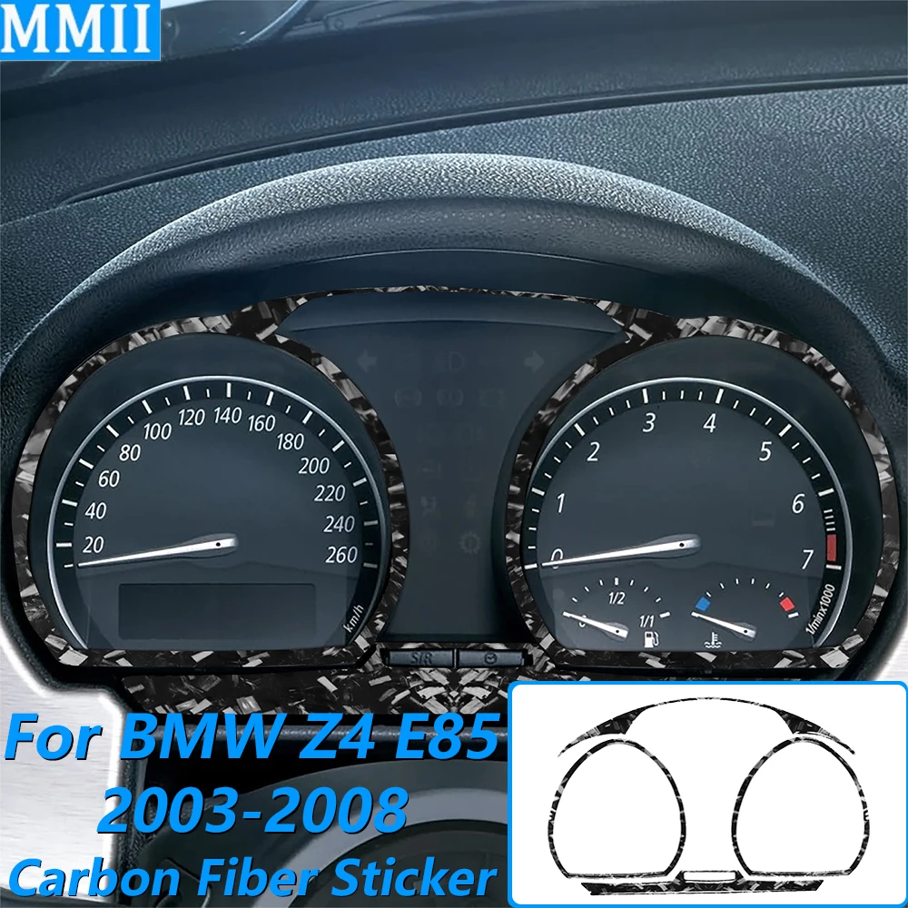 For BMW Z4 E85 E86 2003-2008 Forged Carbon Fiber Instrument Speedometer Surround Panel Cover Car Accessories Decoration Sticker