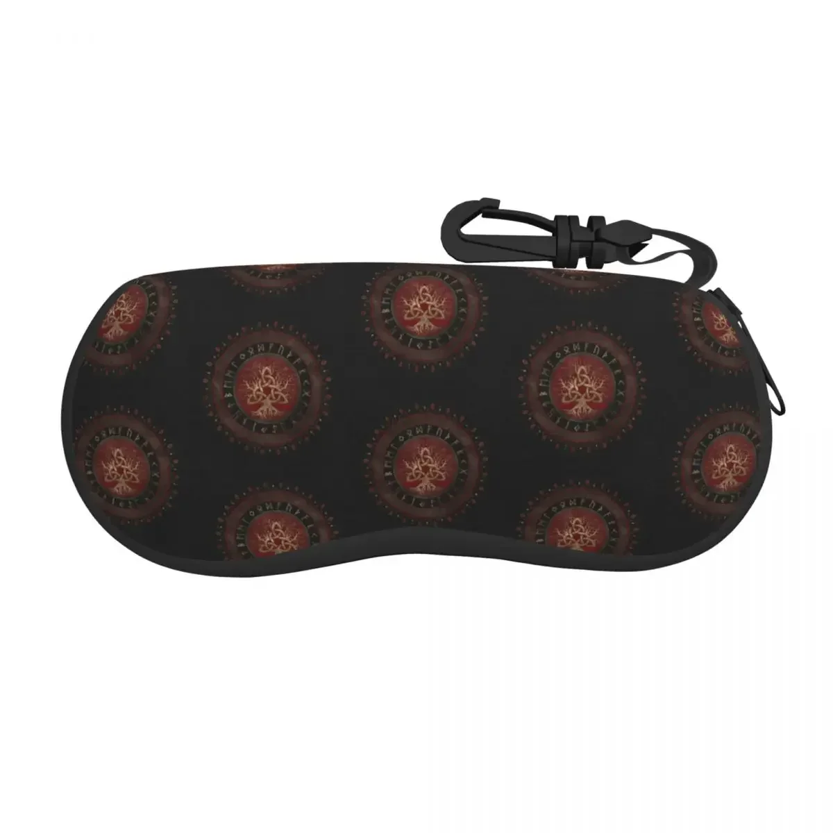 Tree Of Life With Triquetra Black Red Leather And Gold Glasses Case Norse Yggdrasil Shell Eyeglasses Case Sunglasses Box