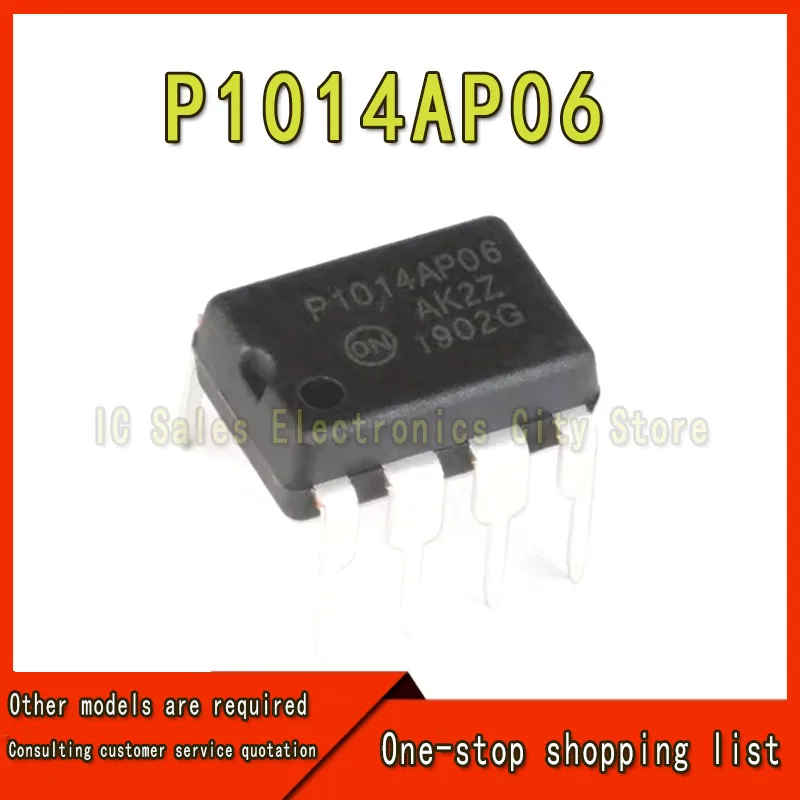 Chip original nuevo, 10-1000 piezas, P1014AP06, NCP1014, DIP-7