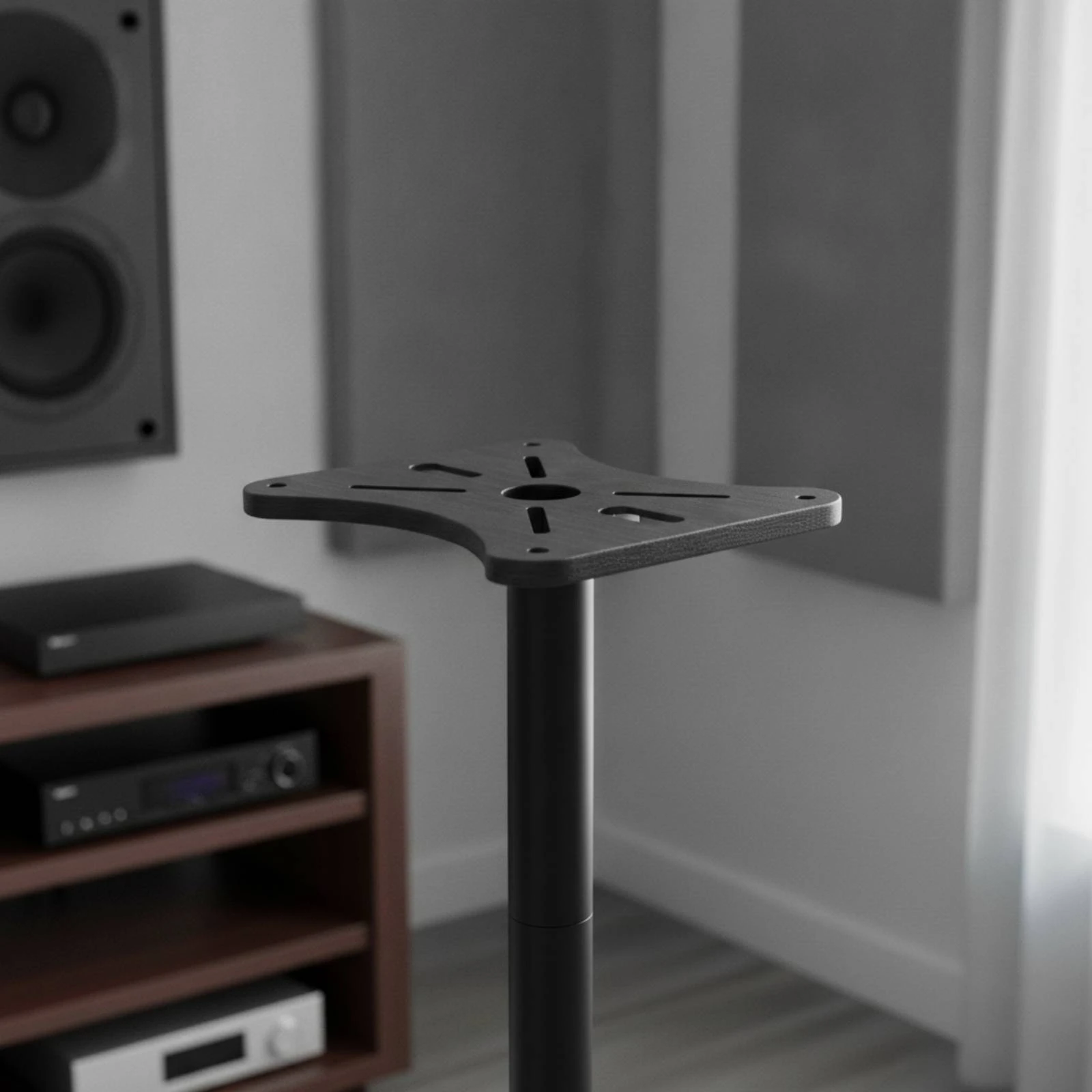 Speaker Stand Adapter Plate 35mm Mounting Plate with Pre-Drilled Holes Speaker Stand Bracket Universal Hardware Heavy-Duty view 2