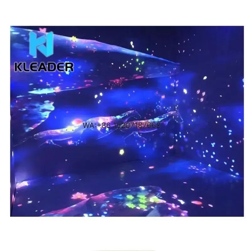 Wmwmnu Interactive Immersive Projection Dream Whale Island Touch Wall 3D Augmented Reality Holographic Room Mapping Fish Game - view 2