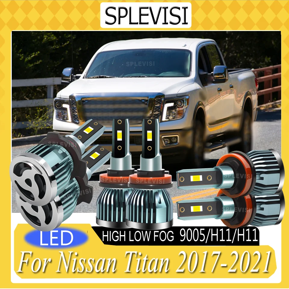 

durable Effortless Setup Instant-On Illumination LED Headlight high low beam foglight For Nissan Titan 2017 2018 2019 2020 2021