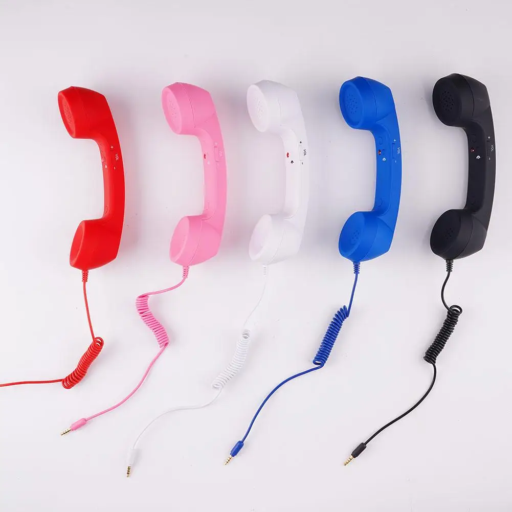 3.5mm/Type-C Retro Phone Handset, Radiation Proof Telephone Handset Cell Phone Receiver with Mic, for Cell Phones,  Smartphone image 6