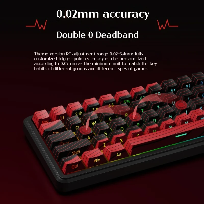 Imagem -02 - Eweadn Battle68 Teclado para Jogos Personalizado E-sport Teclado com Interruptor Magnético Especial 8k Taxa de Pesquisa 0125ms Ultra 002 mm rt Dks