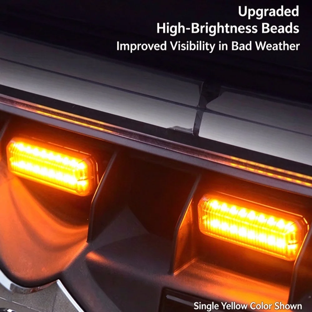 FOR Isuzu D-MAX LED Car  Medium Grid Small Yellow Light Amber/Red/White/White/Blue