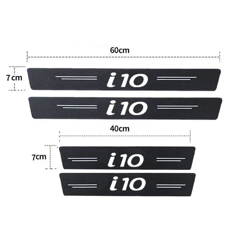 Car Door Threshold Stickers Anti Scratch Protective Film Rear Trunk Decals for i10 Bumper Guard Pedal Decoration