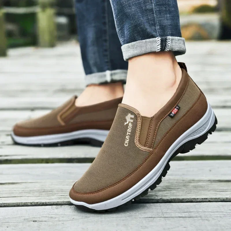 Sapato retrô de sola macia antiderrapante masculino, mocassins clássicos, calçado casual para dirigir, conforto, plus size 47h