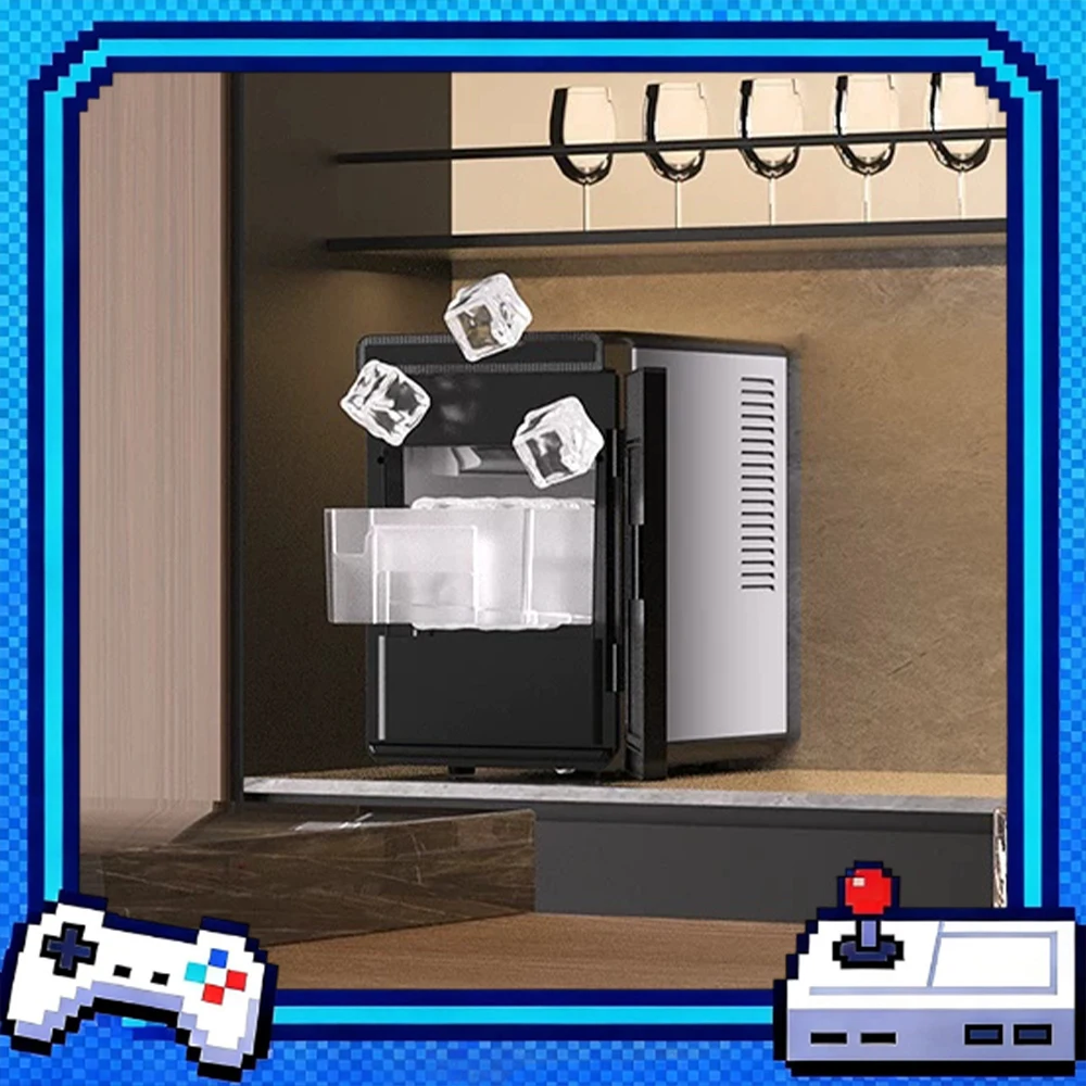 Nostalgia Electrics HZB-25PLUS Ice Machine Efficient Rapid Cooling Process Desktop Ice Maker Infrared Real-Time Sensor For Gifts