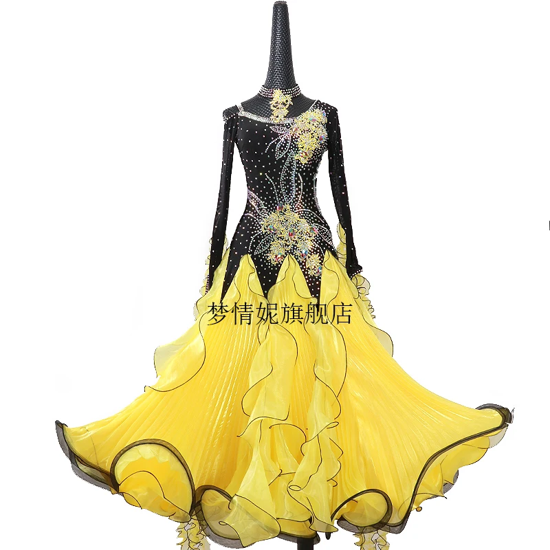 

Waltz Dancing Dress Women Ballroom Competition Costumes Female Modern Dance Performance Waltz Tango Ballroom Dance Dress