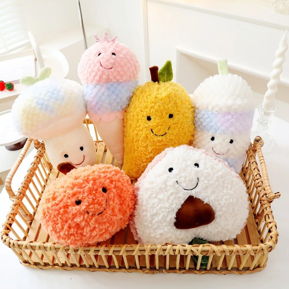 Kawaii Vegetable Plush Toy Lemon Mango Pumpkin Peach Stuffed Fruit Doll Cute Soft Home Decor Mini Cushion Pillow Christmas Gift