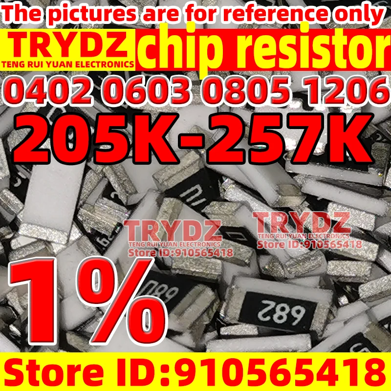 100-шт-1-чип-резистор-0402-0603-0805-1206-205-210-215-221-226-232-237-243-249-255-261-267-274-280-287-294-301-309-316-340-348k