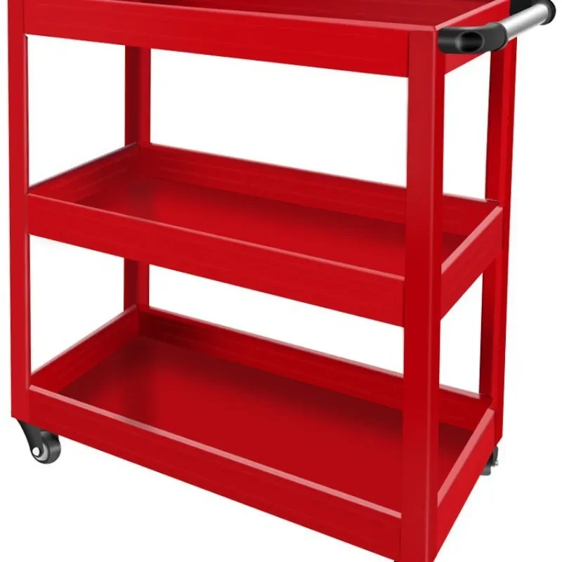 Three-layer mobile car, auto repair trolley, multi-functional shelf layer tool cart tool cabinet