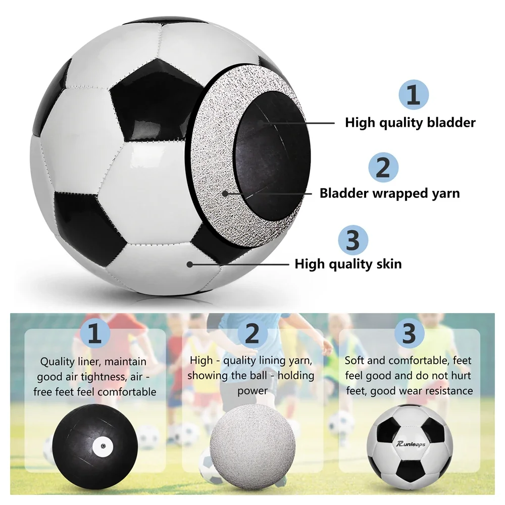 Indoor Kinder/Erwachsene Fußball kleines Fußball sicheres Spielzeug für Kinder üben Baby Hand greifen schwarz weiß Ball Kleinkind Spiel weich PVC