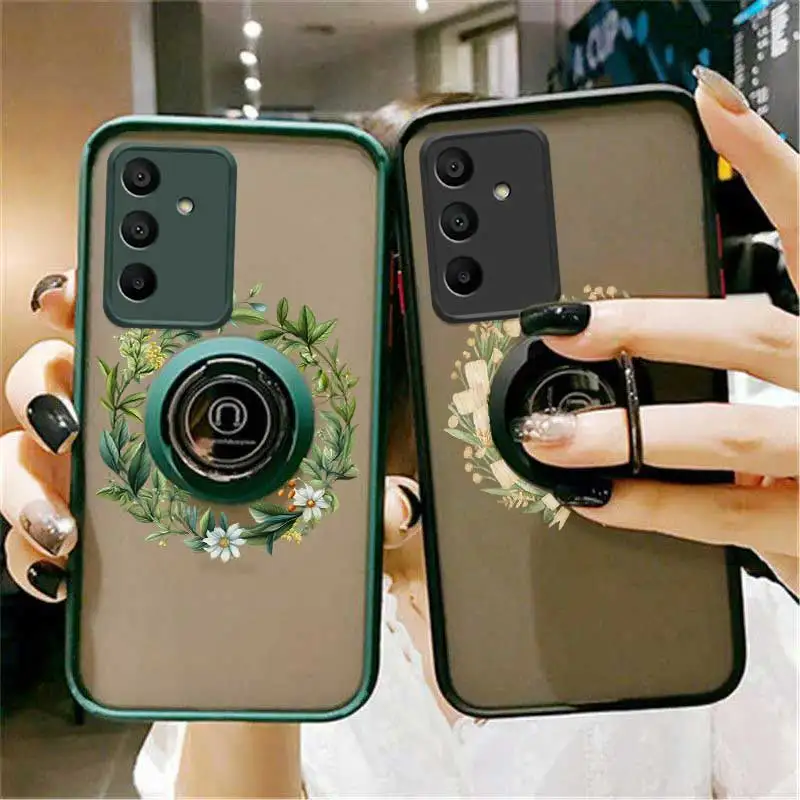 A15 Harvest Wreath Skin-feel Ring Phone Case For Samsung Galaxy A 32 31 30 25 24 23 22 20 14 13 12 10 05 04 03 02 Cover