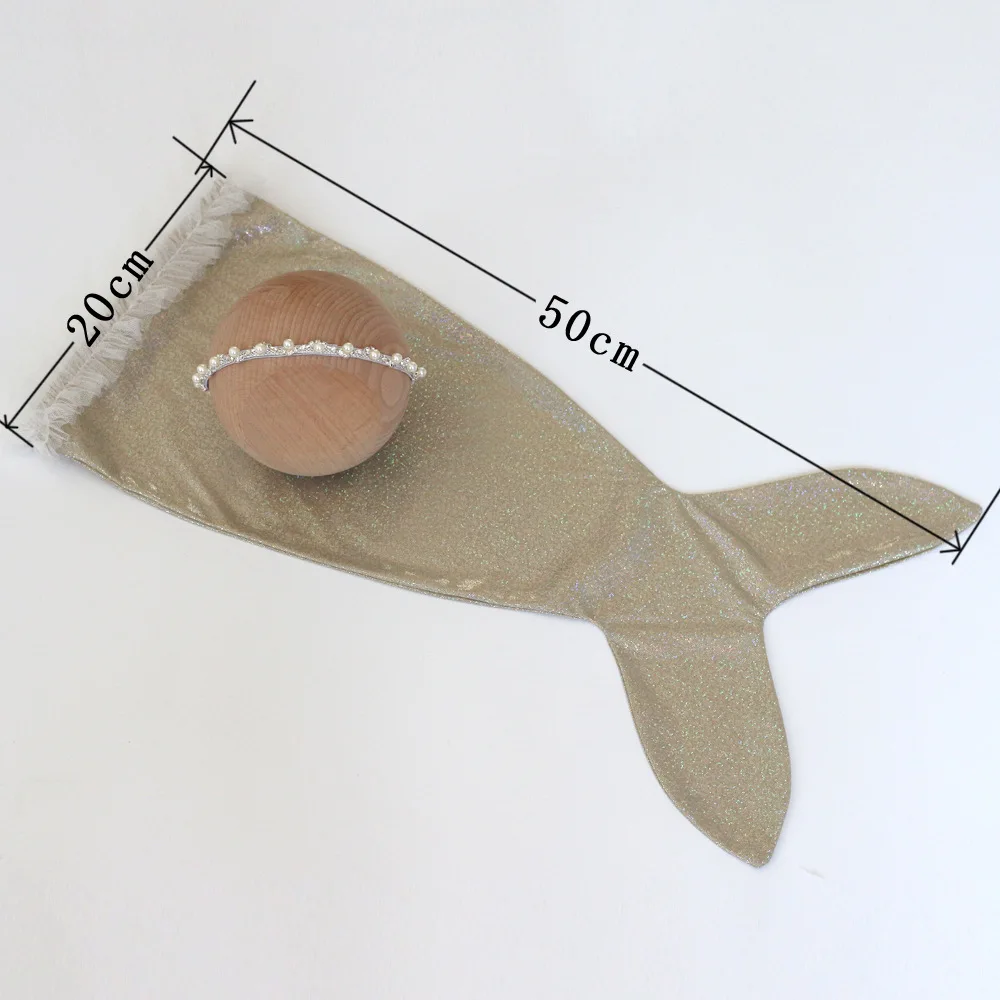 Костюм Русалки для фотосъемки новорожденных, комбинезон и головной убор для мальчиков и девочек, реквизит для студийной фотосъемки новорожденных, аксессуары