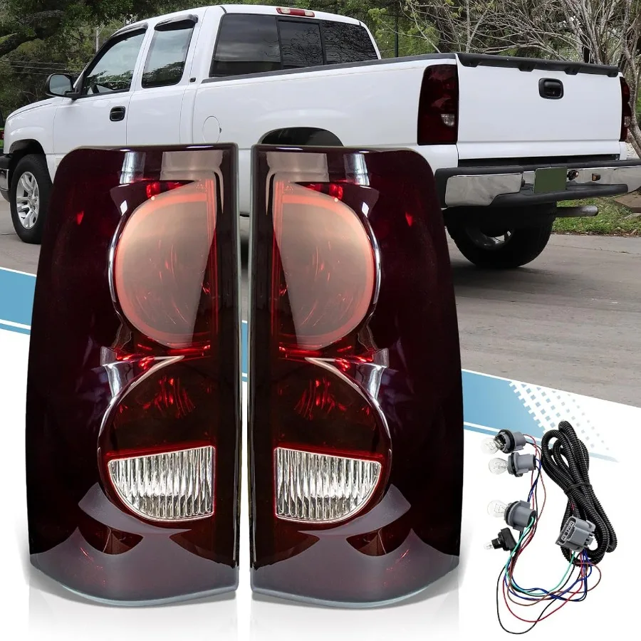 

Rear Tail Light Assembly Smoke Compatible With 20032006 Chevy Silverado 1500 1500HD 2500 2500HD 3500 Driver and Passenger Side