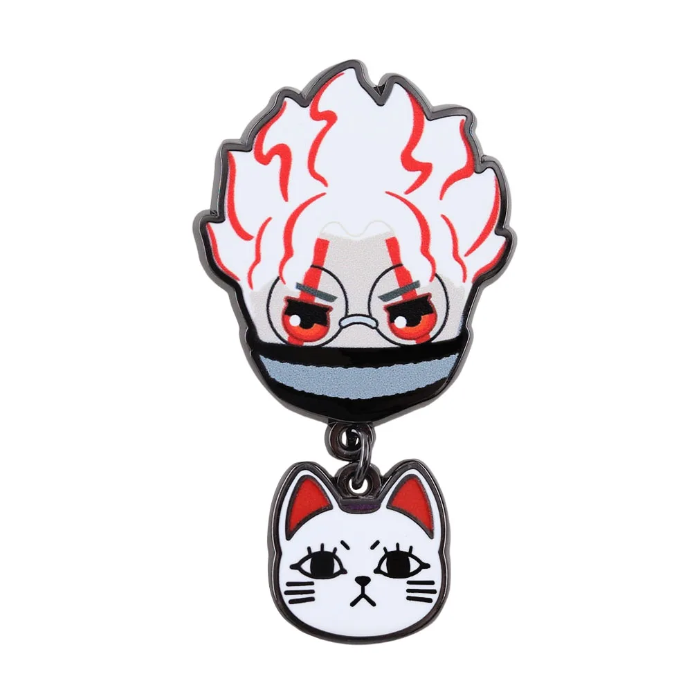 Dan Da Dan Takakura Ken Okarun Turbo Granny Power Emaille-Pin Manga Dandadan Glückskatze Anhänger Brosche Cartoon-Fan-Geschenk Abzeichen Zubehör – Detail 1