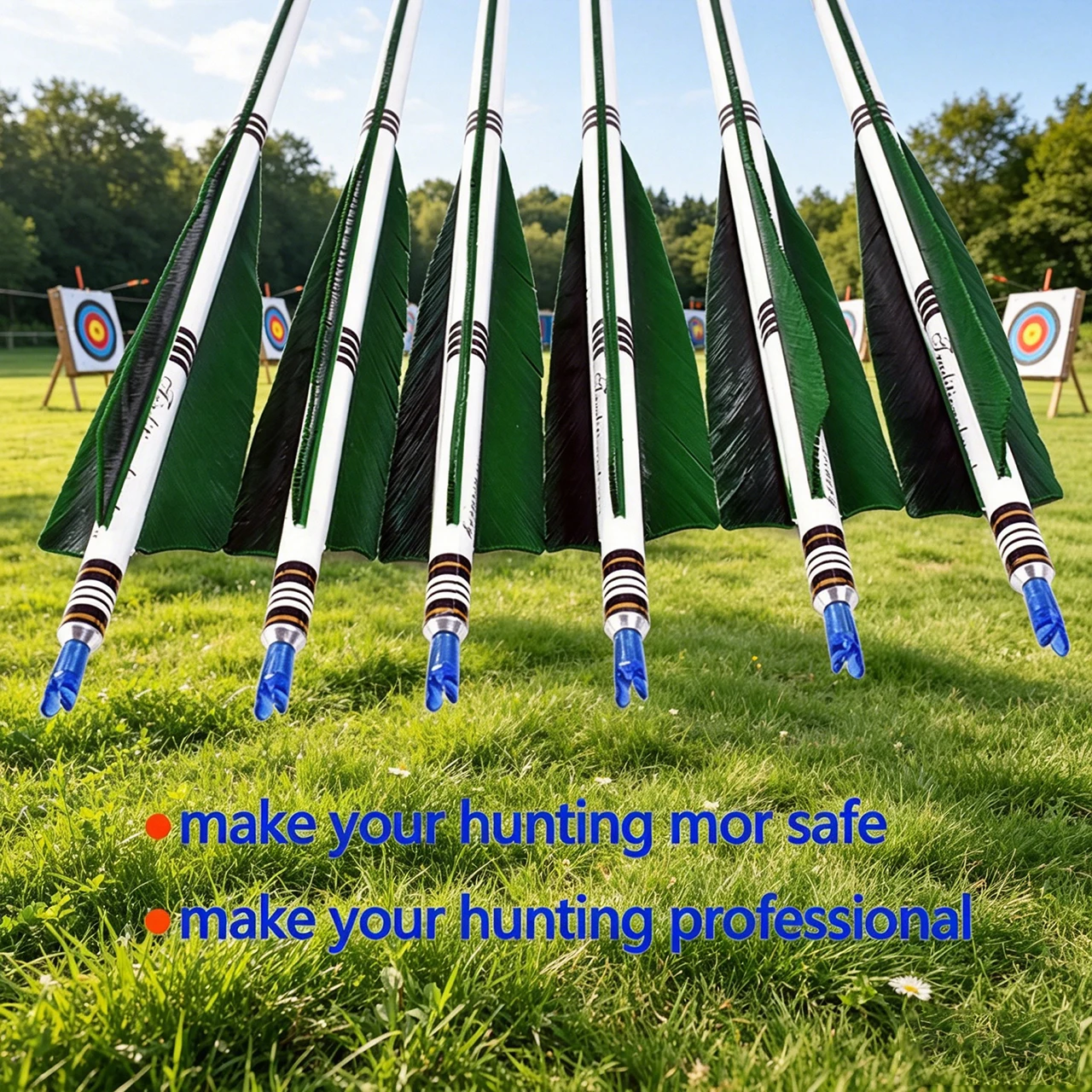 10PCS 31.5Inch Arrows For Compound Bow Hunting Arrows Carbon Arrows w 5 Inch Real Turkey Arrow Feathers 500 Spine for Recurve B