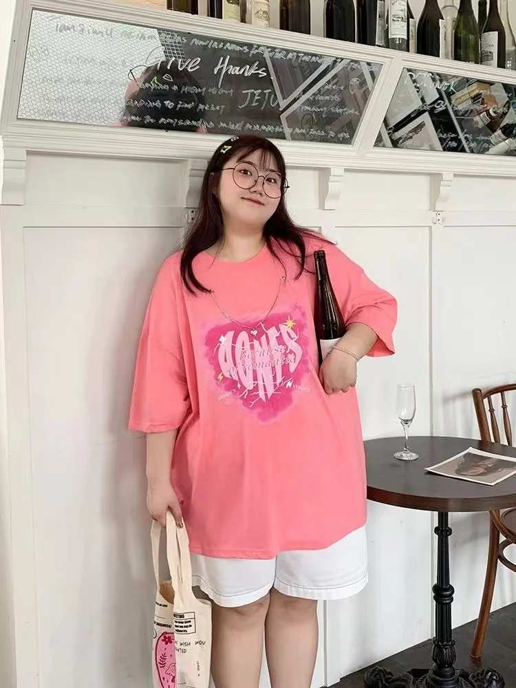 Women Plus Size Clothing Loose Elastic Comfort T Shirt Lady Summer Big Large Add Size Female Comfort Tops Casual Oversize Shorts