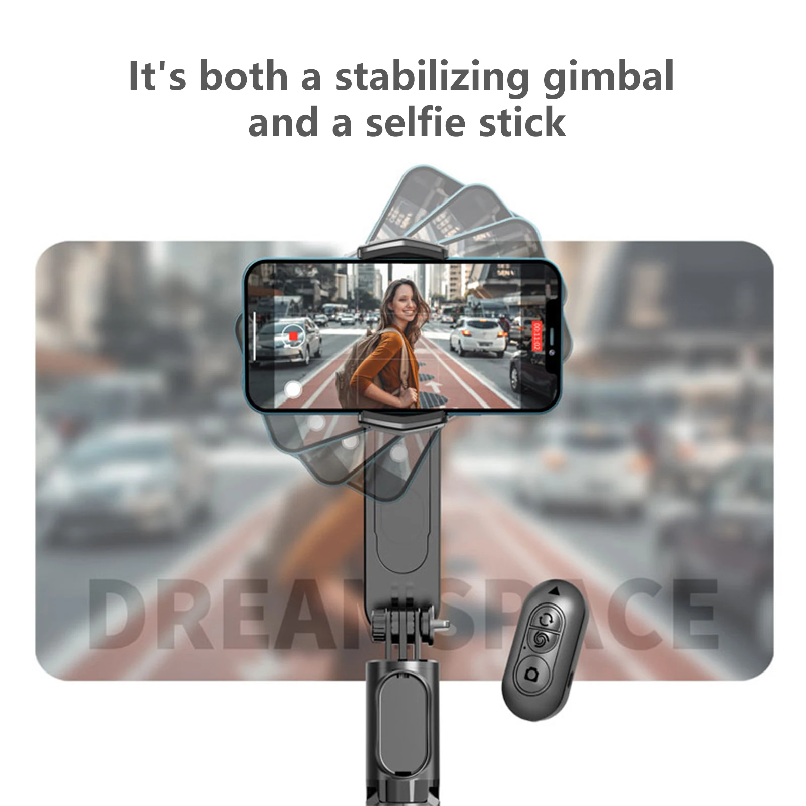 Handheld Gimbal Stabilizer Phone Selfie Stick Extension Rod Adjustable Tripod with Remote Control for HUAWEI Xiaomi IPhone Phone