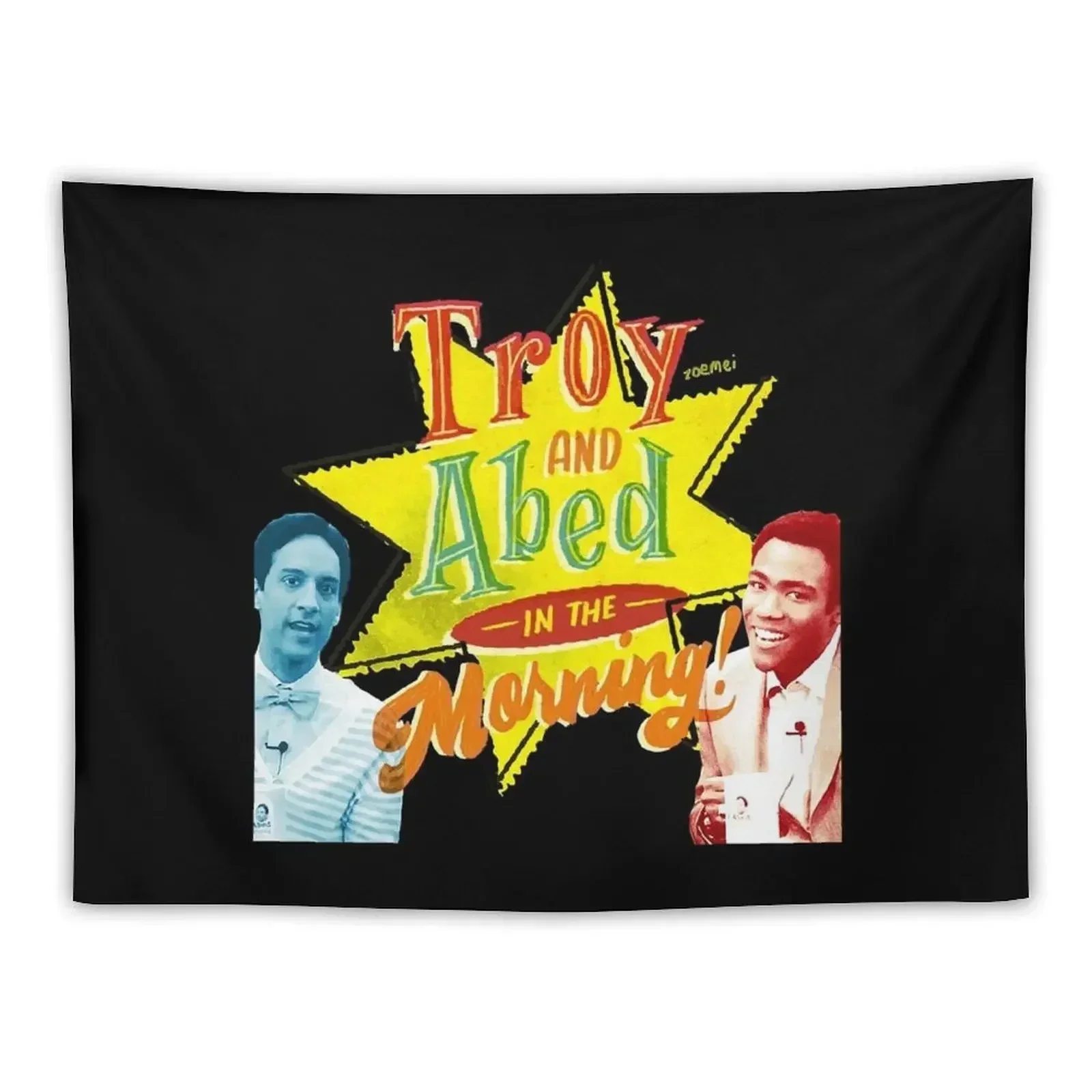 

Troy and Abed in the Morning! Tapestry Kawaii Room Decor Home Decorators Decorative Wall Mural Tapestry