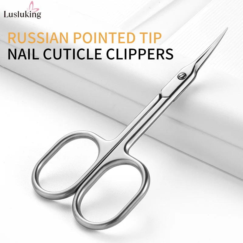 Fotografia 6: Russian-Estilo Pinças Da Cutícula Tesouras do Manicure Aço Inoxidável Ferramentas de Corte Curvo Ponta do Prego Pedicure Grooming Removedor de Pele Morta