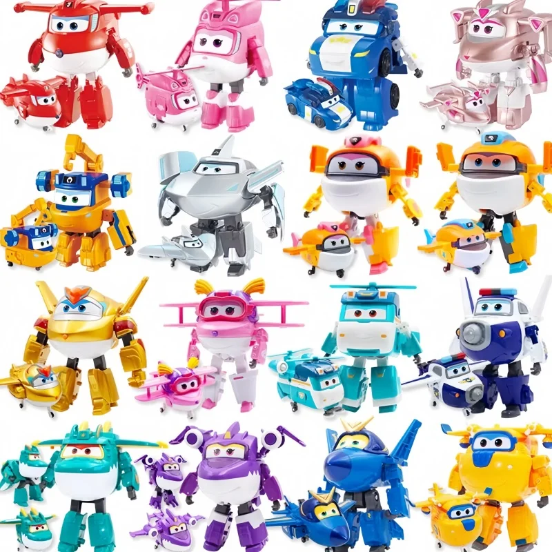 

New Hot Super Wings Large Transformation Anime Transformation Flat Robot Action Character Transformation Toy Children'S Gift