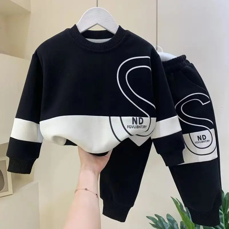 Kids Boys Autumn Suit New Fashionable Childrens Sports And Leisure Sweater Baby Spring and Autumn Fashion Childrens Clothing