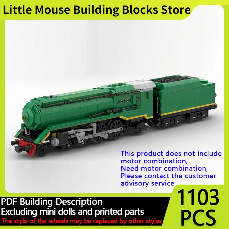 

City Car Model MOC Building Bricks Class C38 Steam Locomotive Modular Technology Gifts Holiday Assemble Children Toys Suit