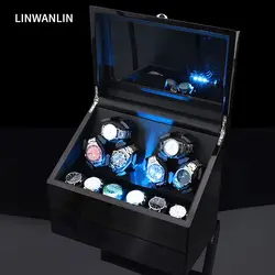 Luxury Watch Winder for Automatic Watches Box Mechanical with Zero Magnetism Silent 12 Watches Box Storage Rotating for Men